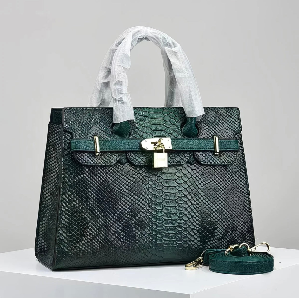 Serpentine Satchel Handbag