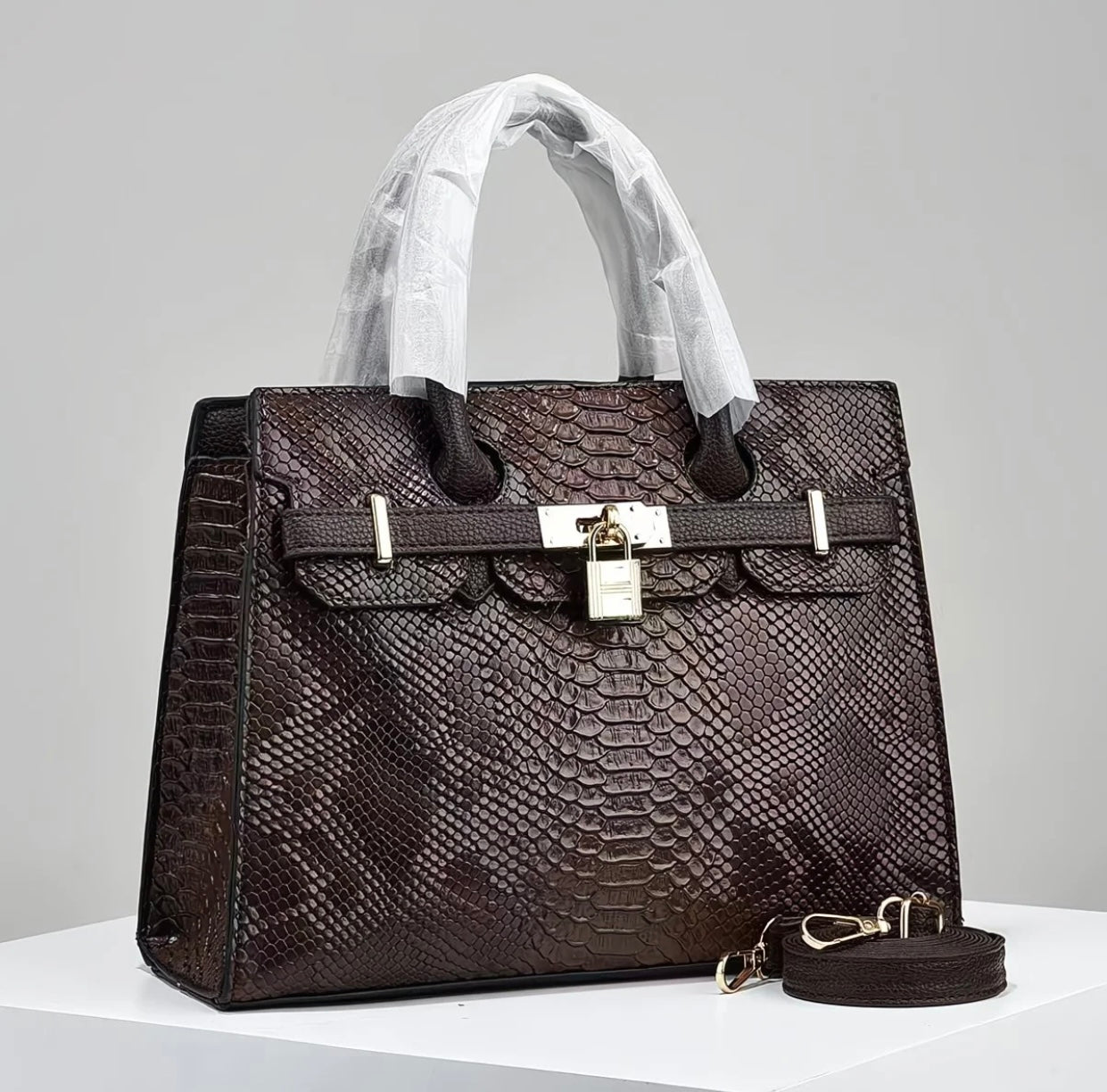Serpentine Satchel Handbag