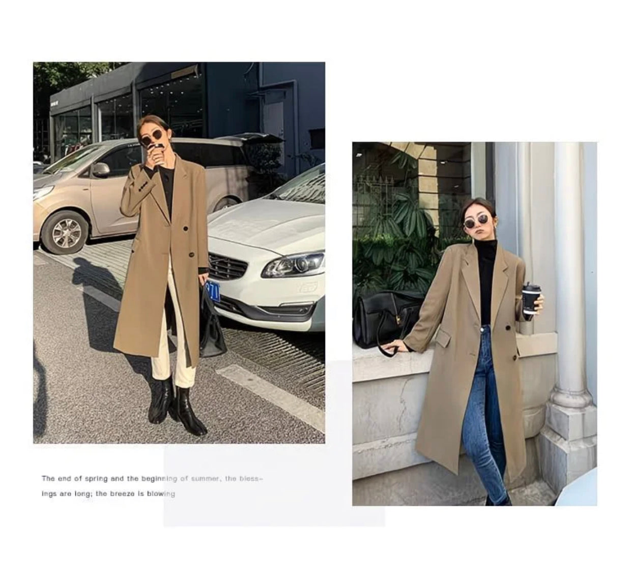 Minimalist blazer coat