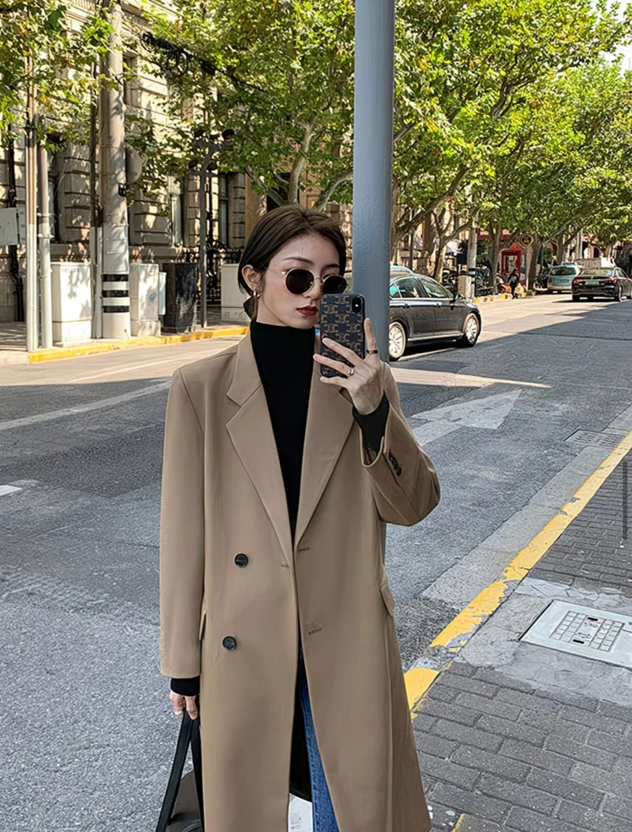Minimalist blazer coat