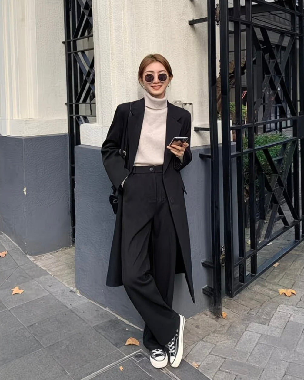 Minimalist blazer coat