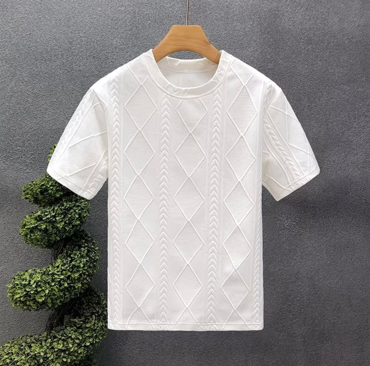Black Men's Ice Silk Short-Sleeved T-Shirt.