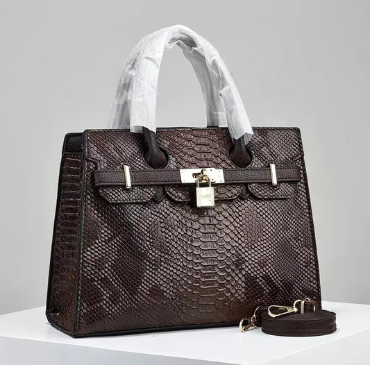 Serpentine Satchel Handbag