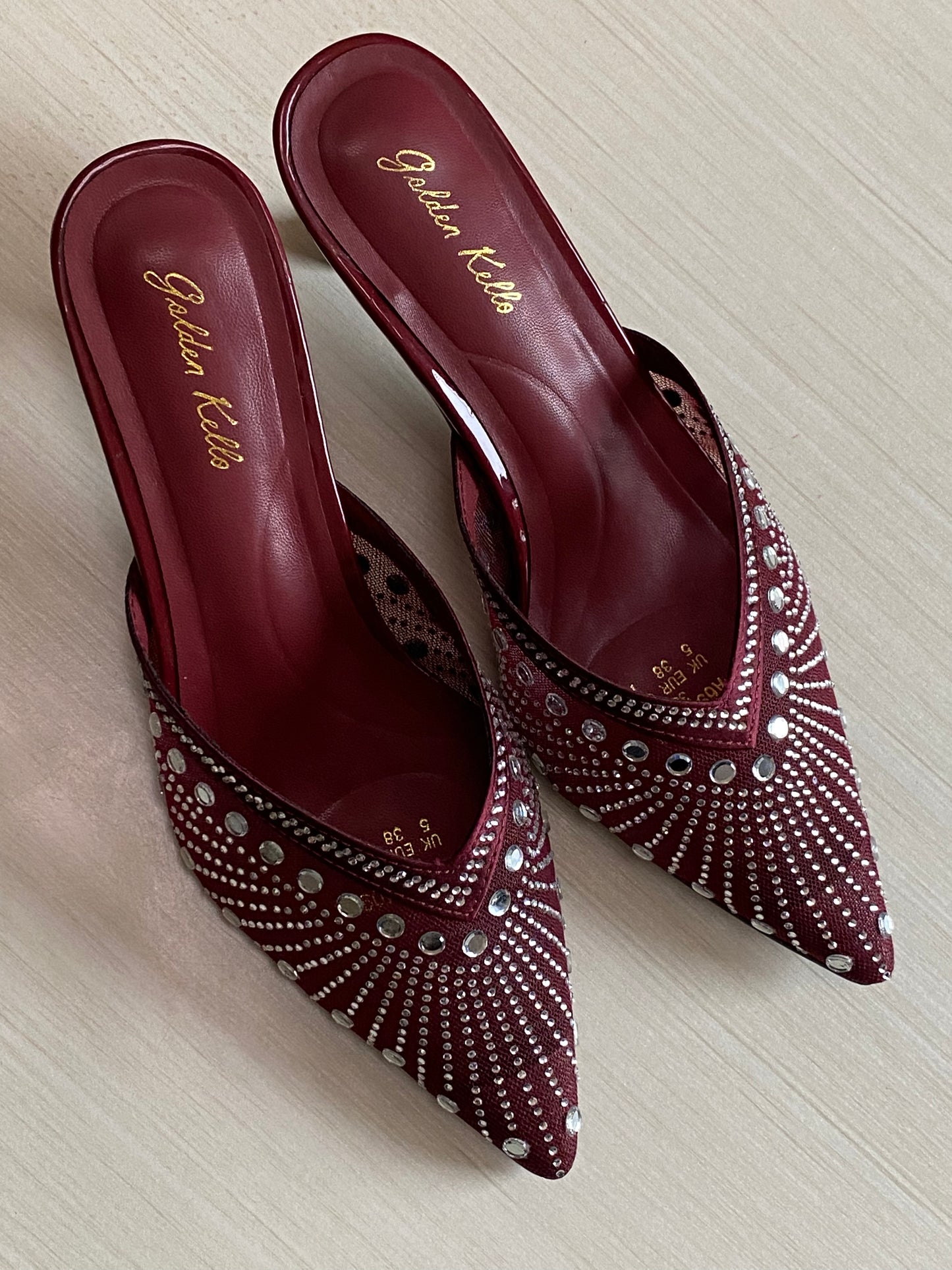Golden Kello Kitten Heels