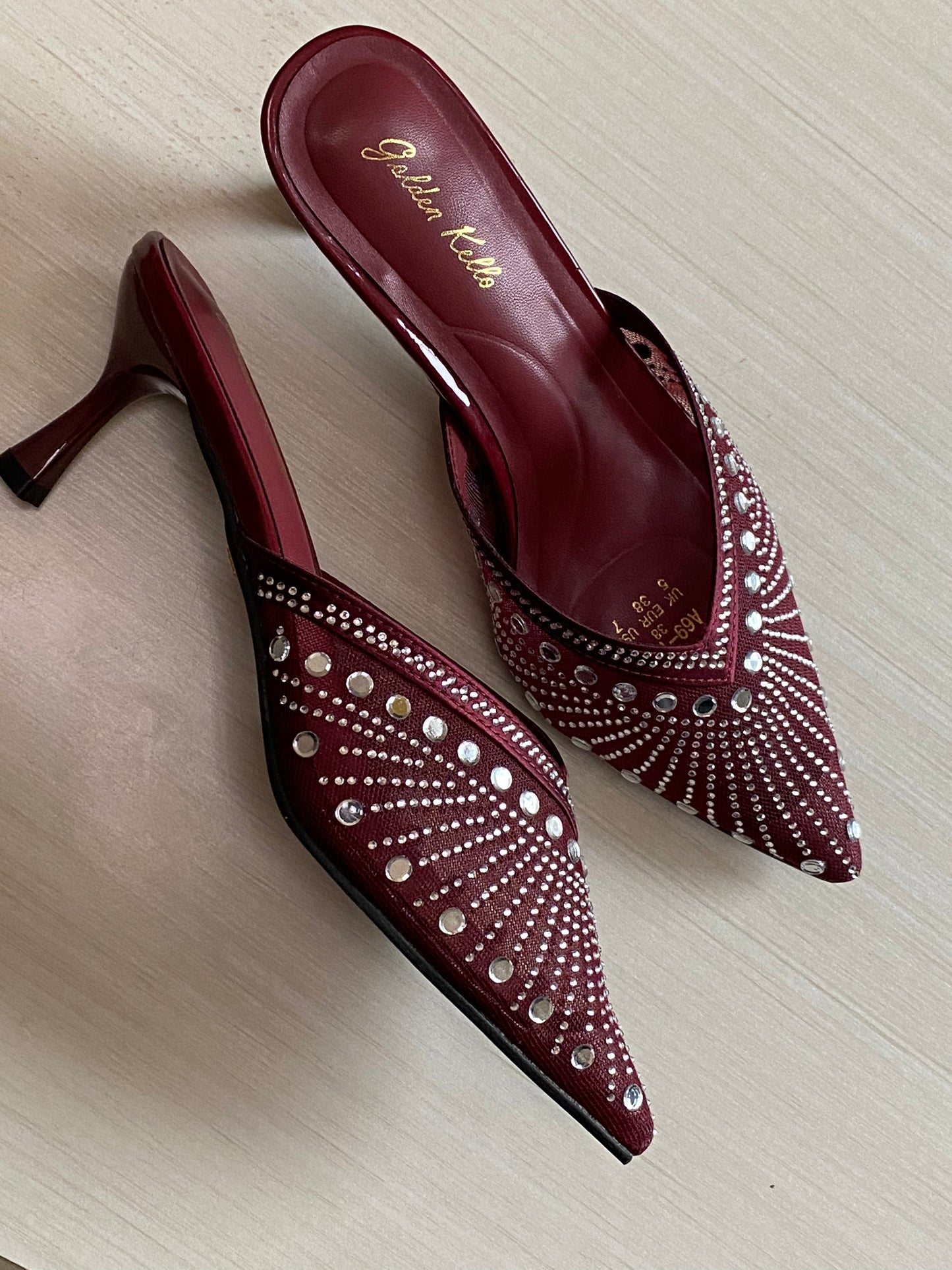 Golden Kello Kitten Heels